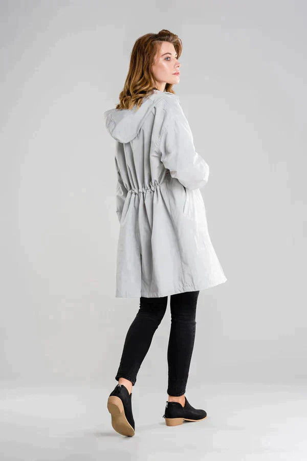 Martina | Hooded Button Up Rain Coat