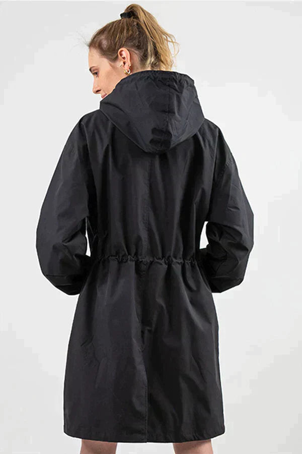 Martina | Hooded Button Up Rain Coat