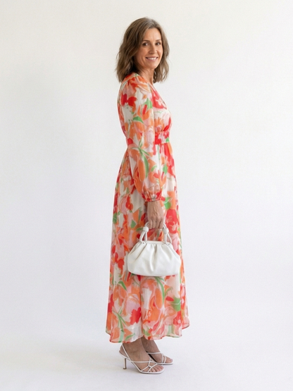 Mia | Long Sleeve Floral Maxi Dress