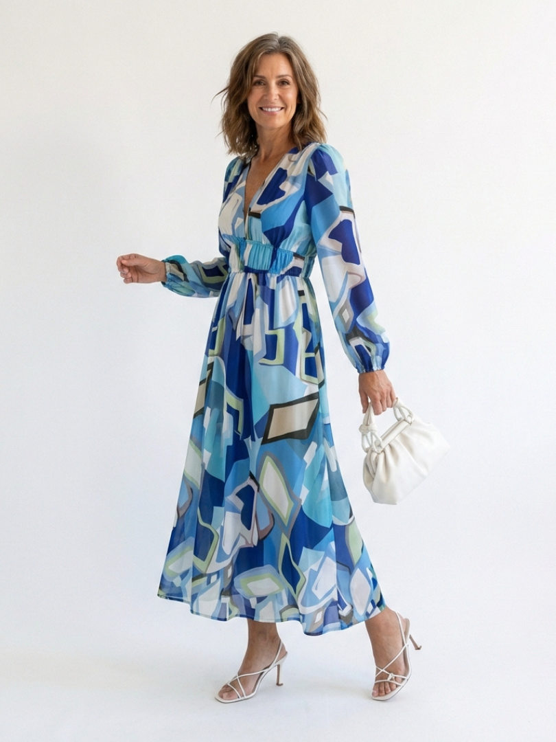 Mia | Long Sleeve Floral Maxi Dress