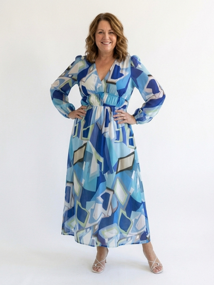 Mia | Long Sleeve Floral Maxi Dress