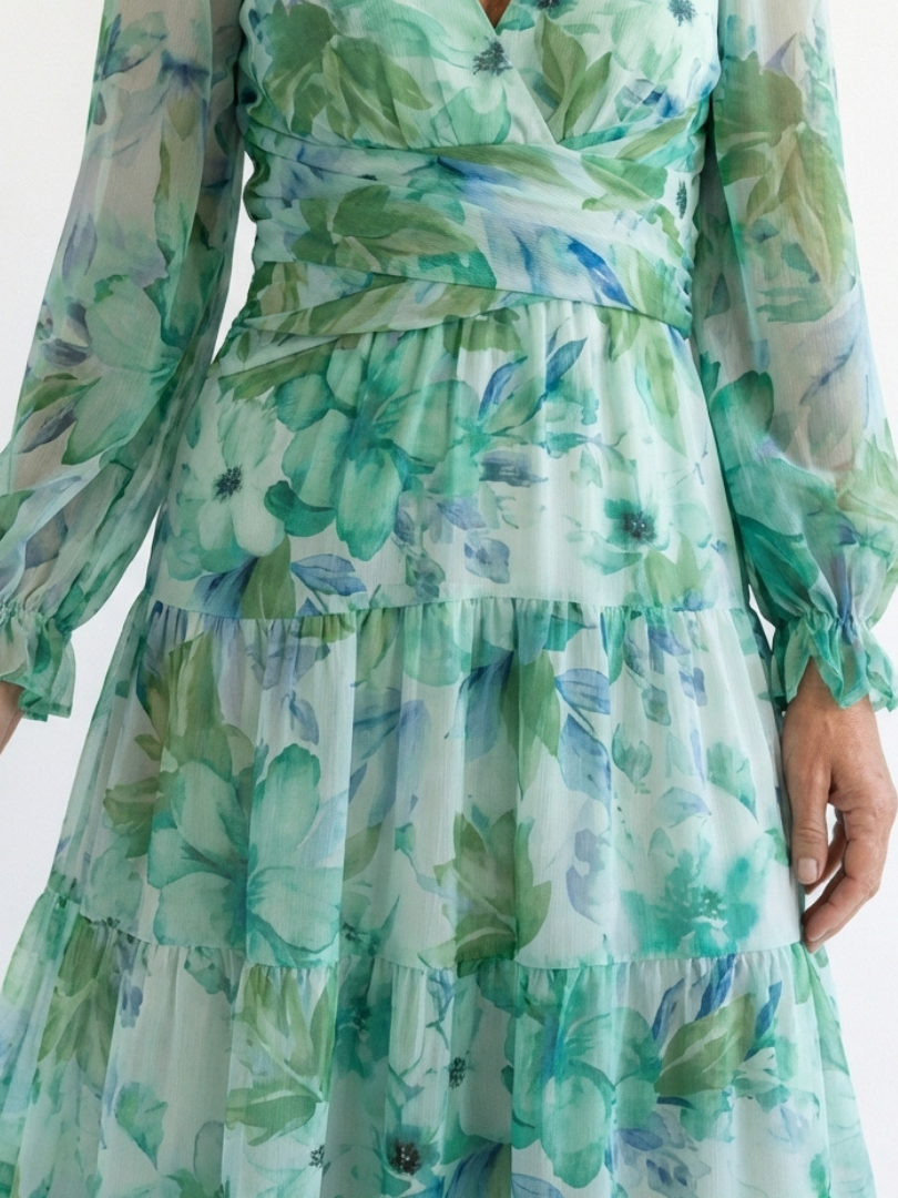 Mia | Long Sleeve Floral Maxi Dress
