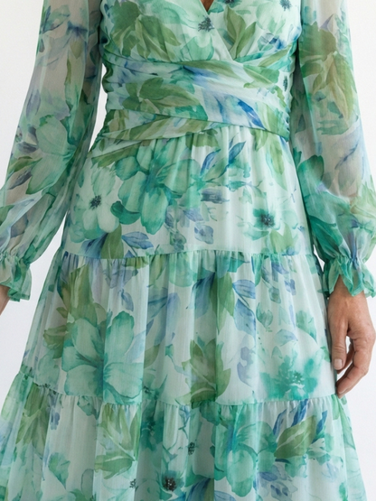 Mia | Long Sleeve Floral Maxi Dress