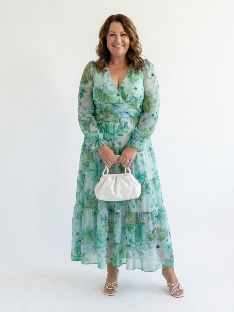 Mia | Long Sleeve Floral Maxi Dress