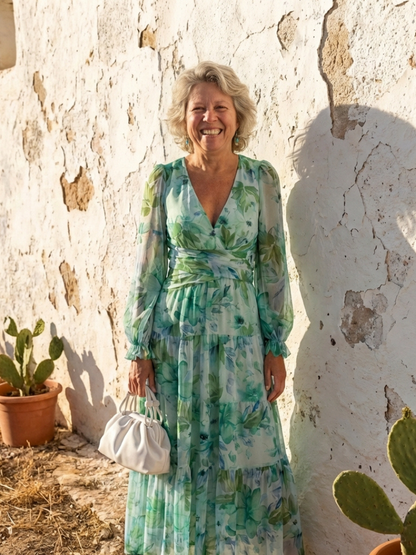 Mia | Long Sleeve Floral Maxi Dress