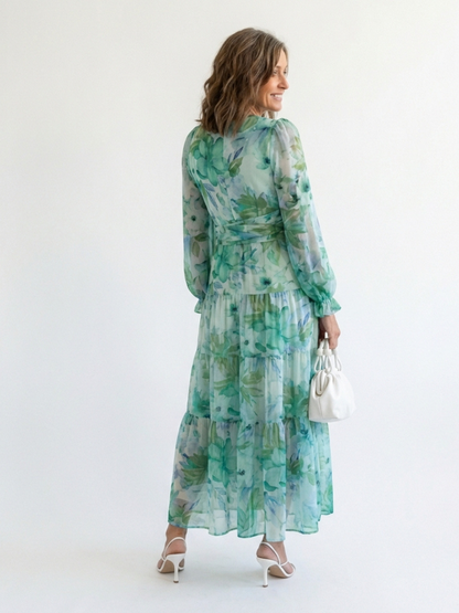 Mia | Long Sleeve Floral Maxi Dress