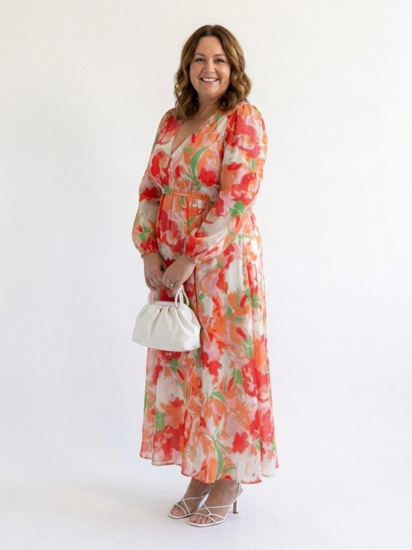 Mia | Long Sleeve Floral Maxi Dress