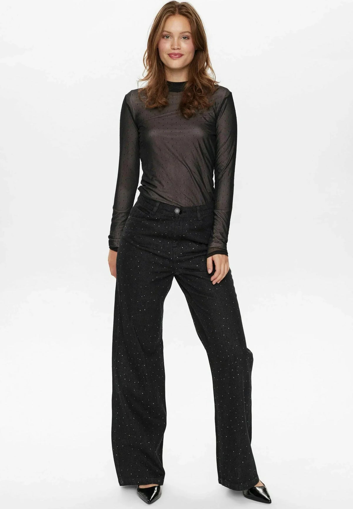 Nadia | Glitter Wide Leg Jeans