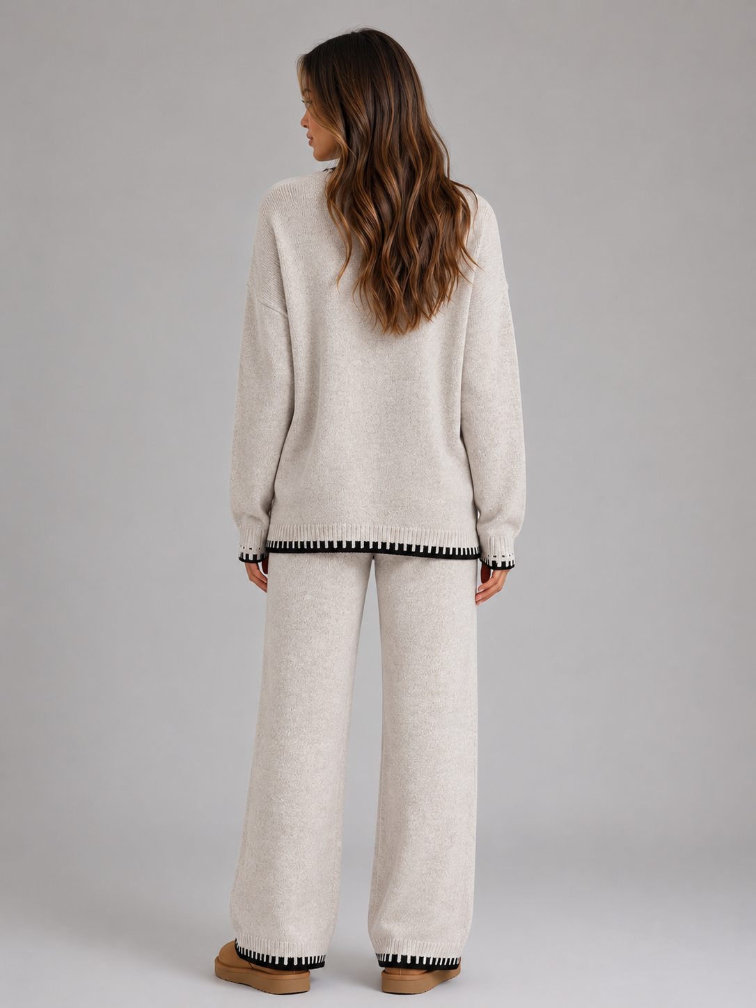Nell | Ensemble deux pièces en maille avec pull et pantalon