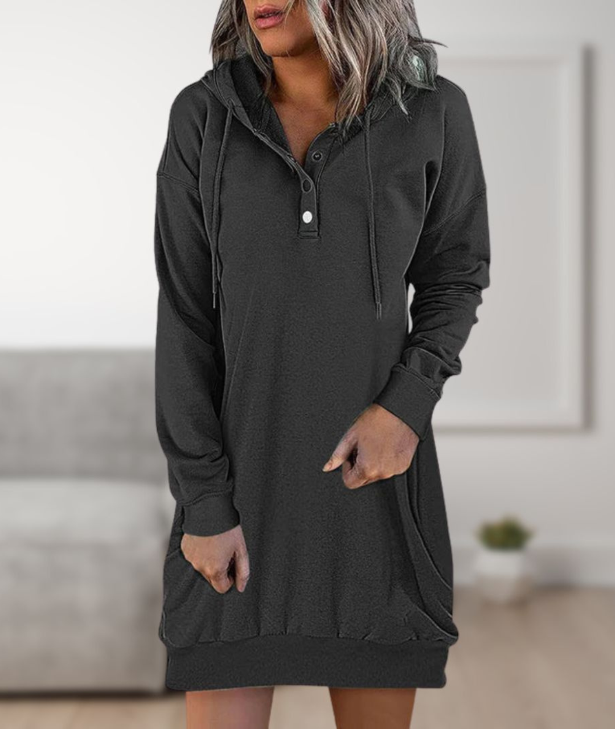 Noor | Kangaroo Pocket Hooded Sweatshirt Hoodie