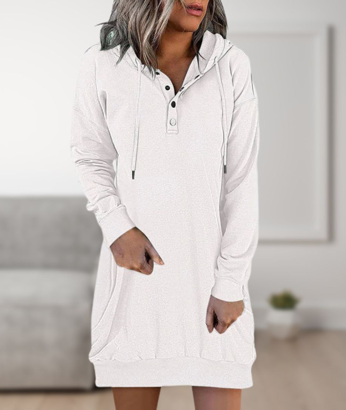 Noor | Kangaroo Pocket Hooded Sweatshirt Hoodie
