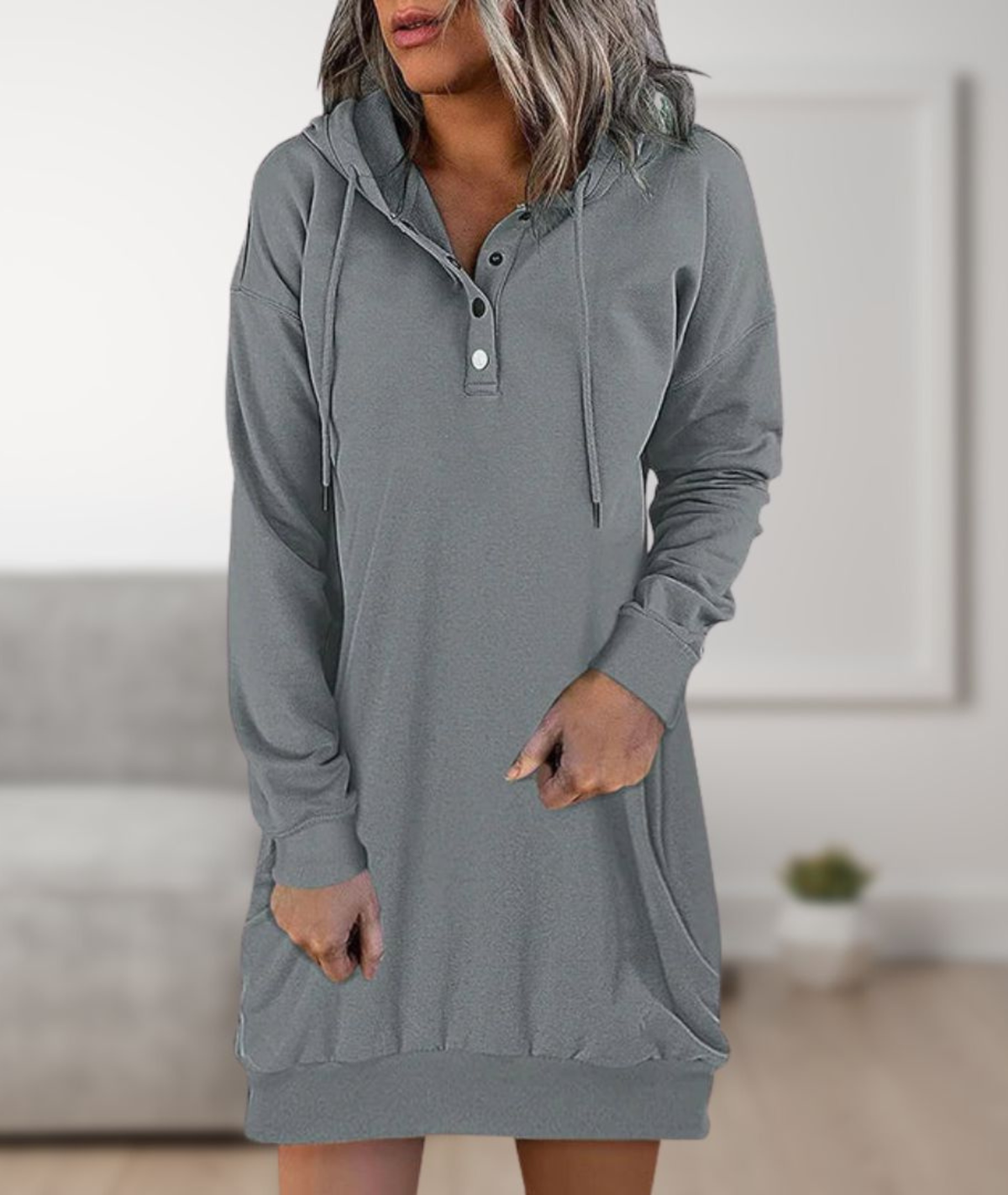 Noor | Kangaroo Pocket Hooded Sweatshirt Hoodie