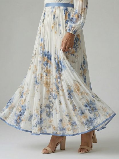 Olivia | Pleated Wrap Midi Dress