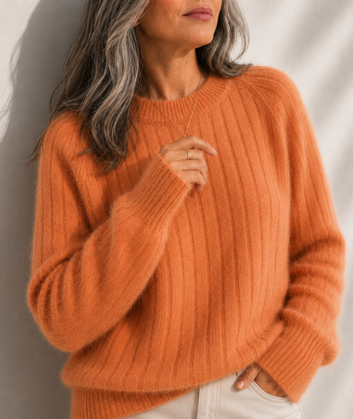 Milena | Fluffy Knit Regular Fit Sweater