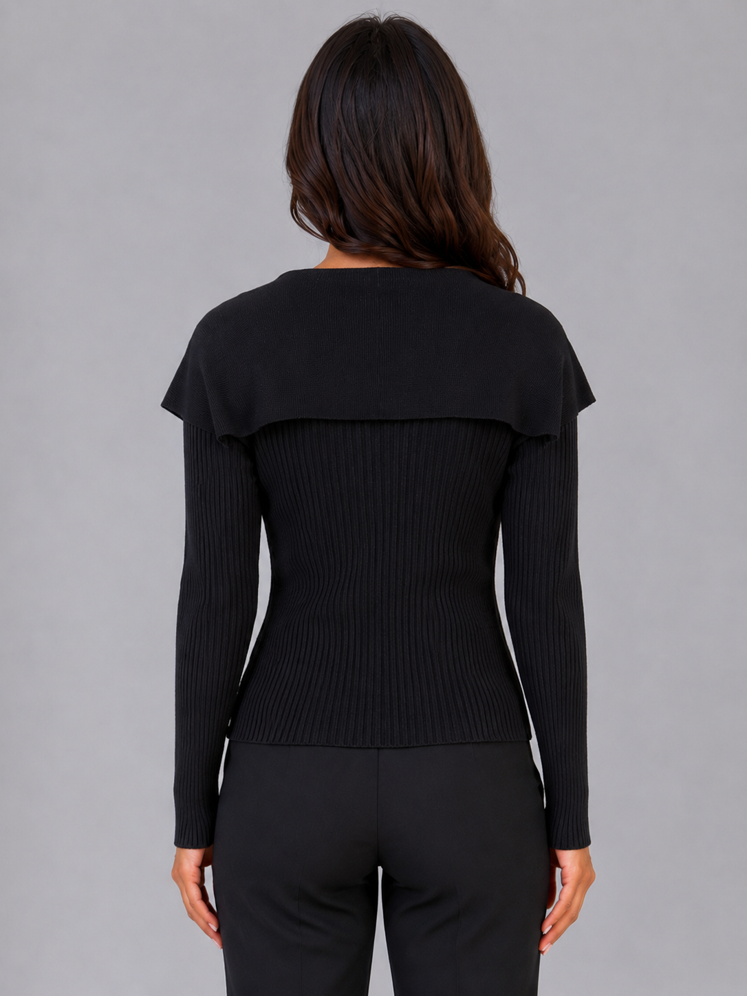 Pauline | Cardigan à col cape et boutons dorés