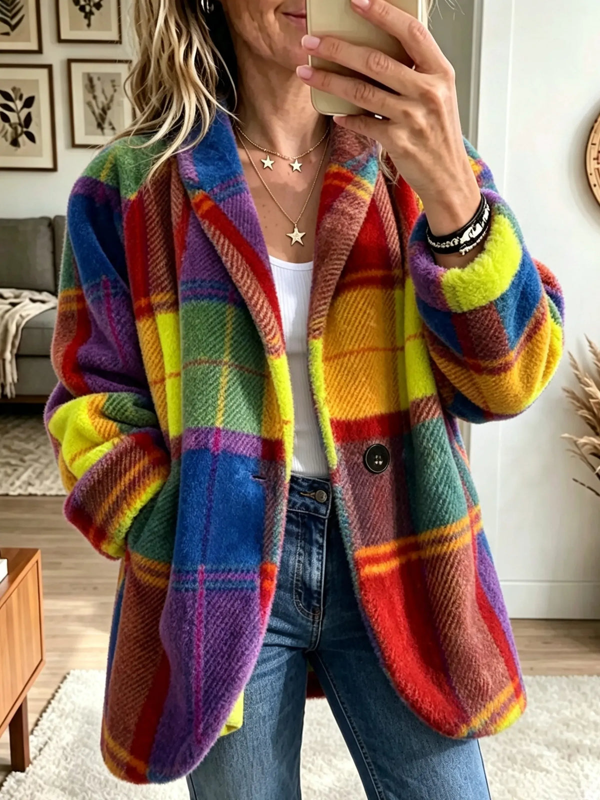 Penelope | Veste à carreaux douillette