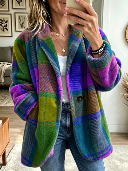 Penelope | Veste à carreaux douillette