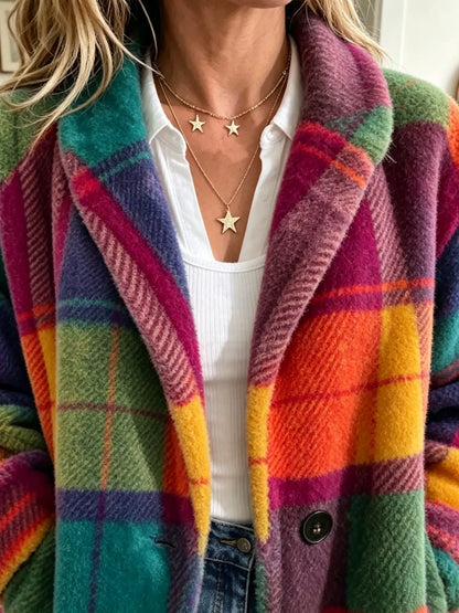 Penelope | Veste à carreaux douillette