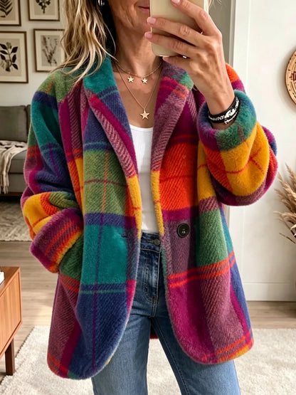 Penelope | Veste à carreaux douillette