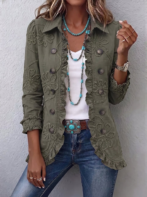 Perdita | Floral Embroidered Utility Jacket