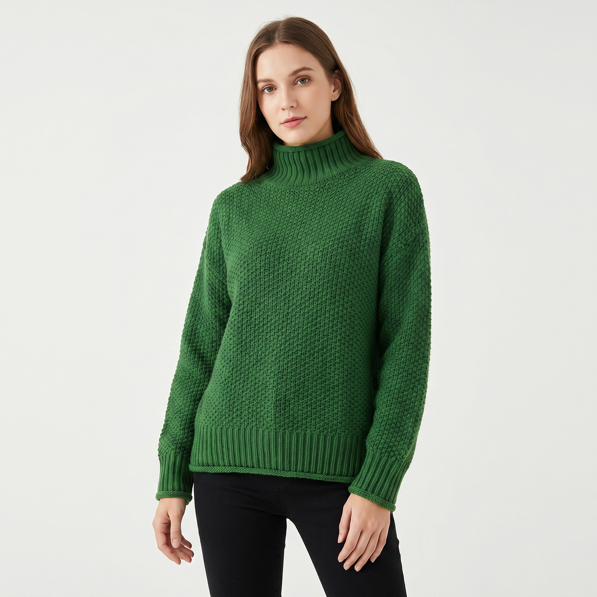 Poppy | Oversized Mock Neck Jumper