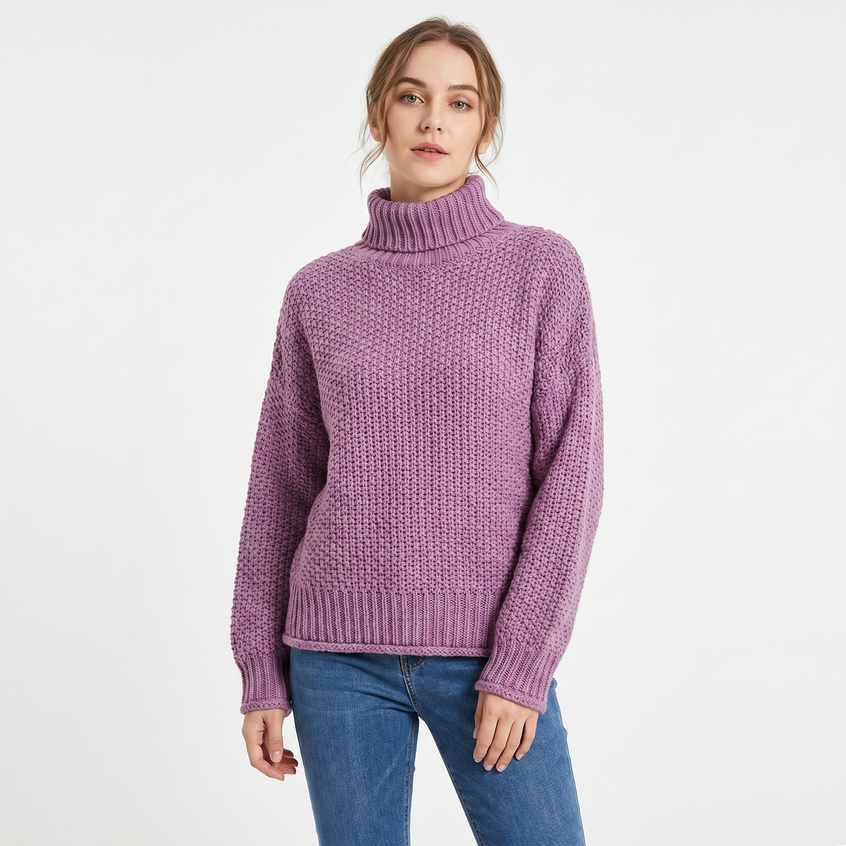 Poppy | Oversized Mock Neck Jumper