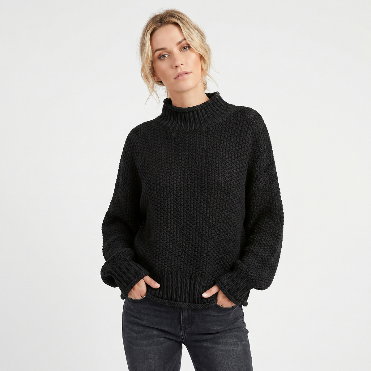 Poppy | Oversized Mock Neck Jumper