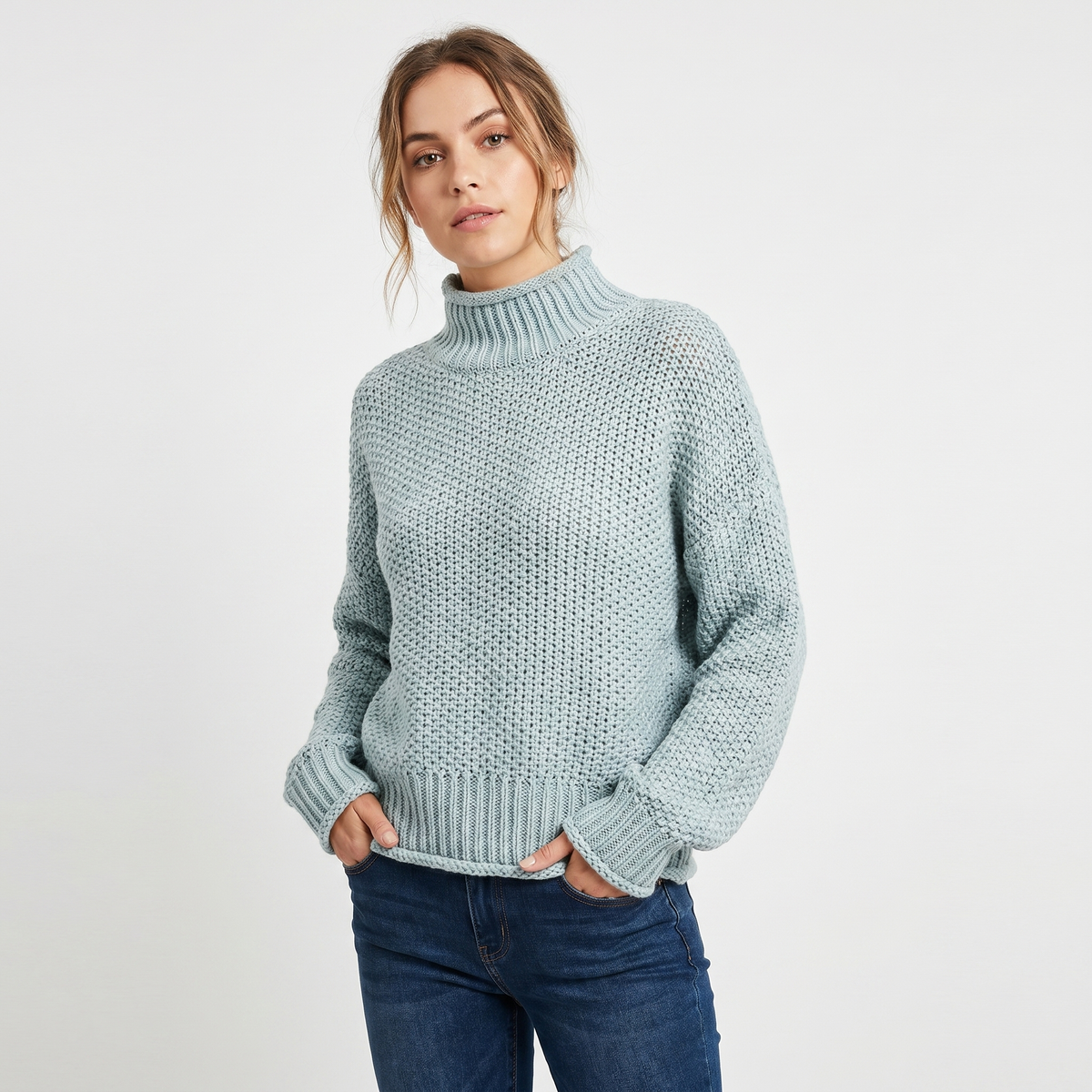 Poppy | Oversized Mock Neck Jumper