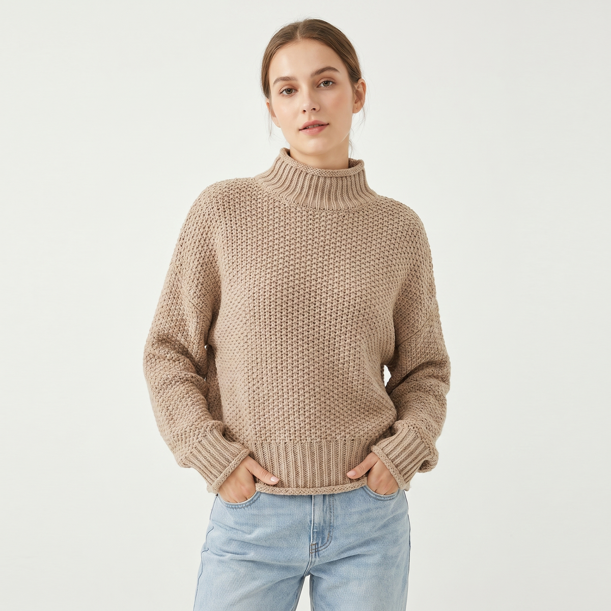Poppy | Oversized Mock Neck Jumper