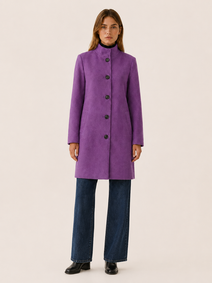 Niva | Single Breasted Tailored Button Trench Coat