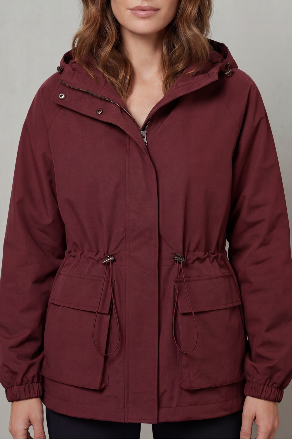 Ravelle | Utility Drawstring Hooded Jacket