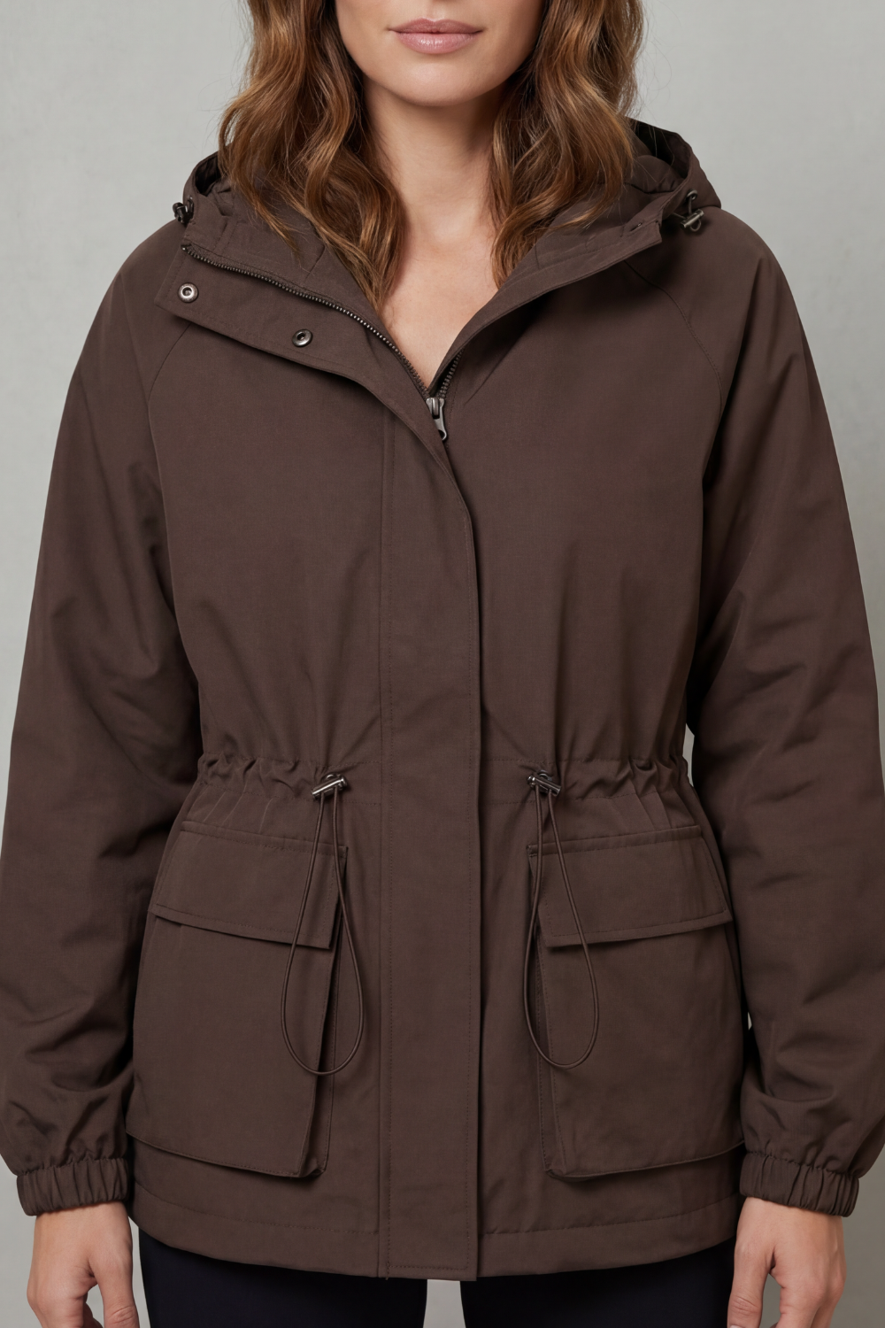 Ravelle | Utility Drawstring Hooded Jacket