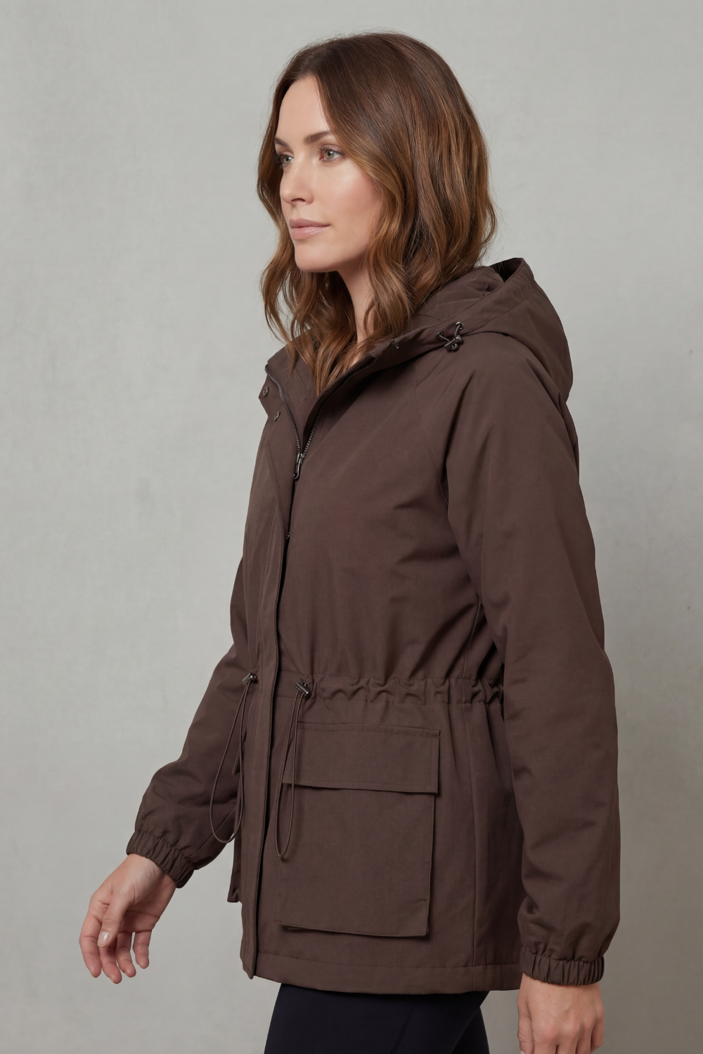 Ravelle | Utility Drawstring Hooded Jacket