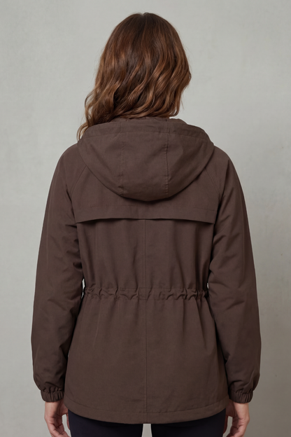 Ravelle | Utility Drawstring Hooded Jacket