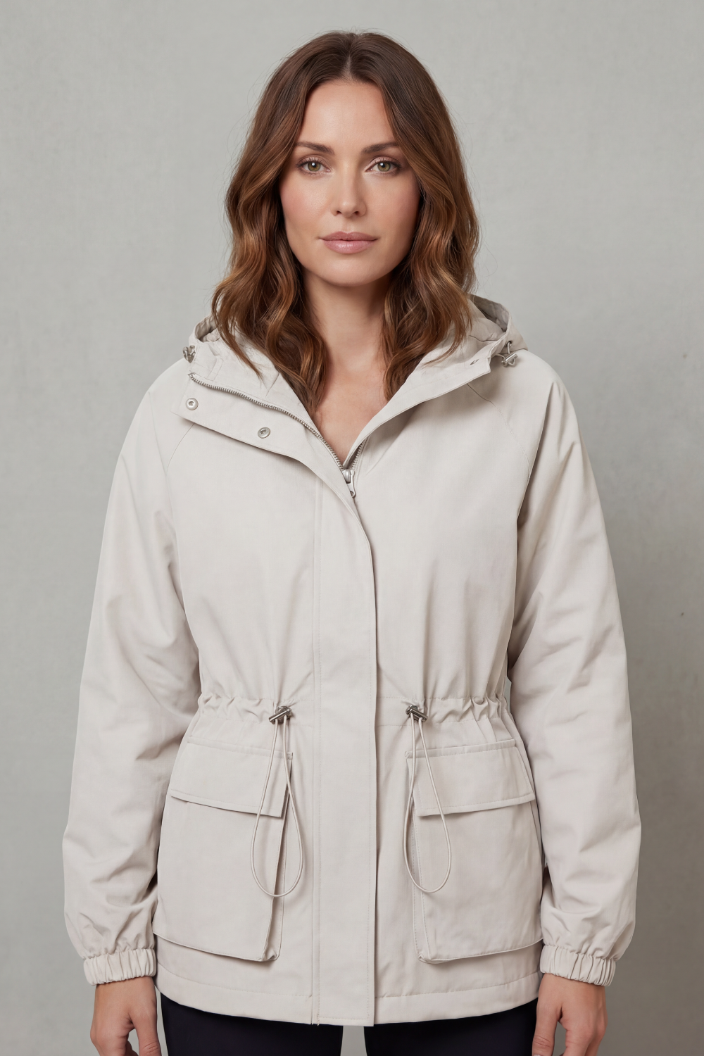 Ravelle | Utility Drawstring Hooded Jacket