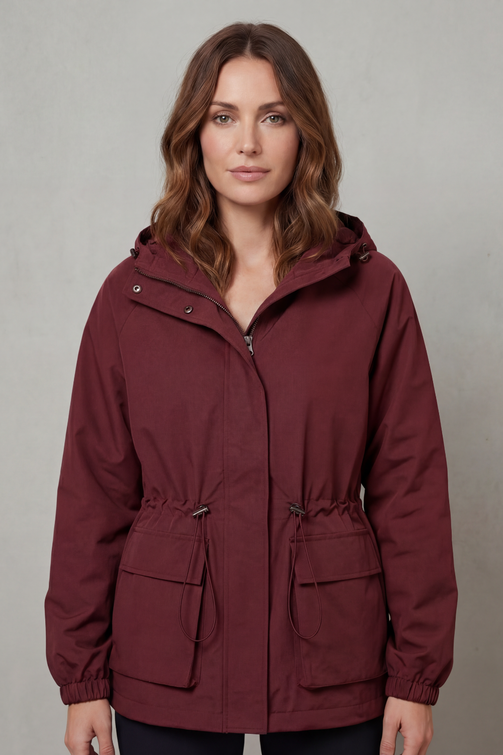 Ravelle | Utility Drawstring Hooded Jacket