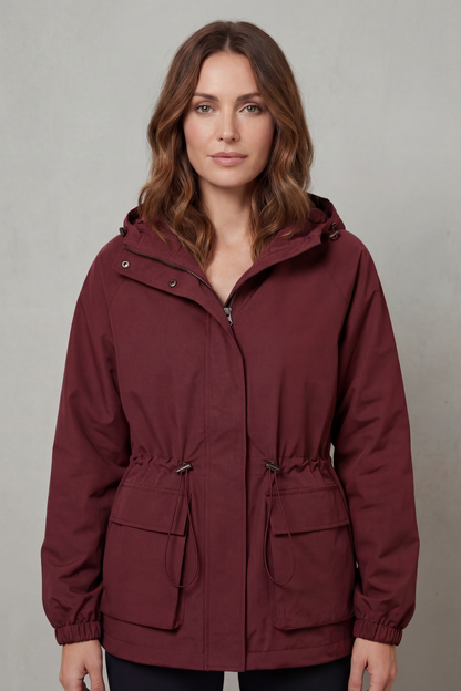 Ravelle | Utility Drawstring Hooded Jacket