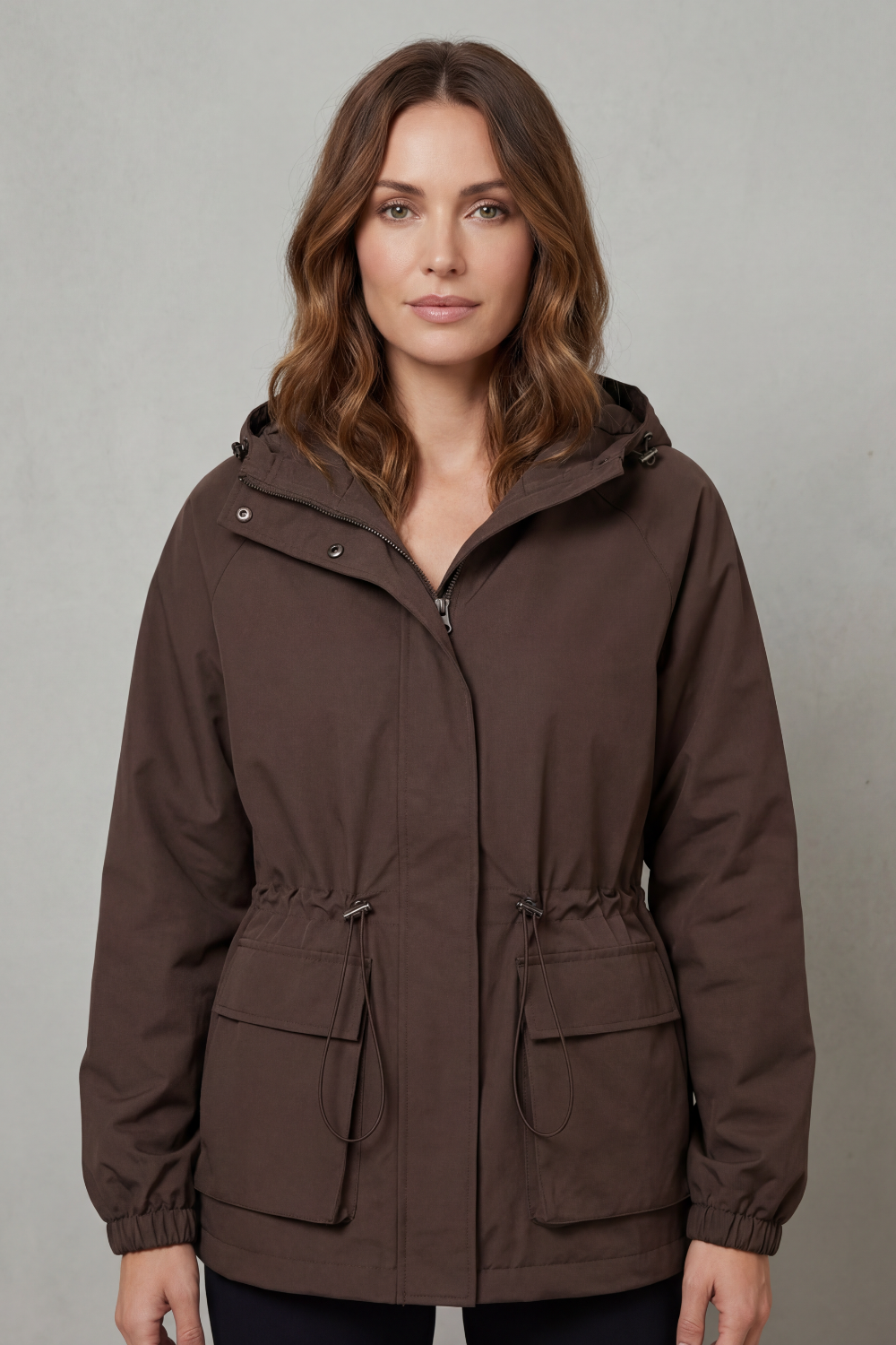 Ravelle | Utility Drawstring Hooded Jacket