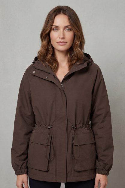 Ravelle | Utility Drawstring Hooded Jacket