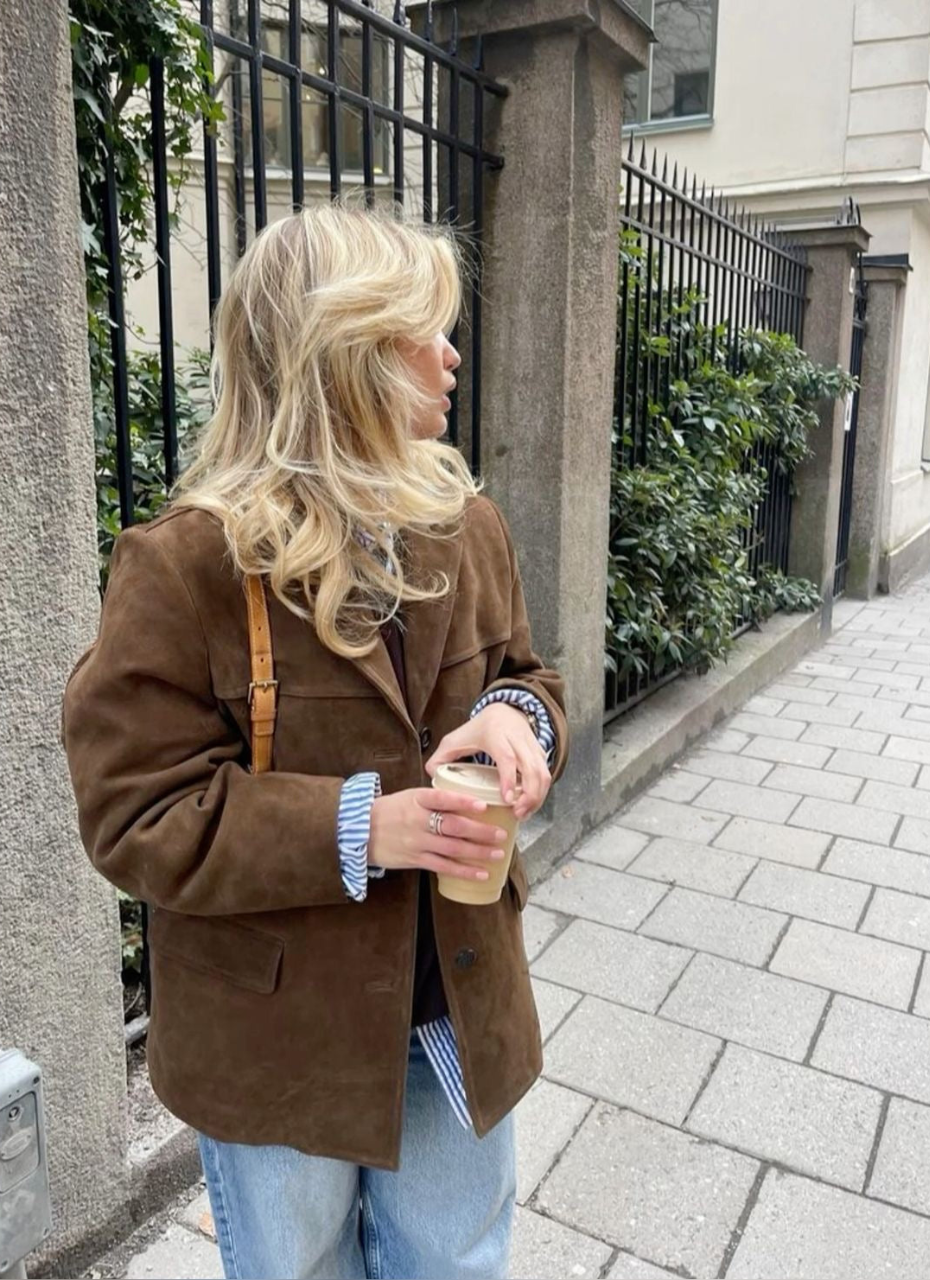 Romy Suede Button Jacket