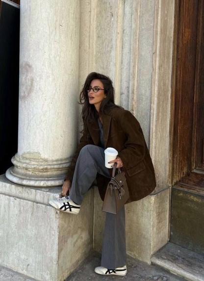 Romy Suede Button Jacket