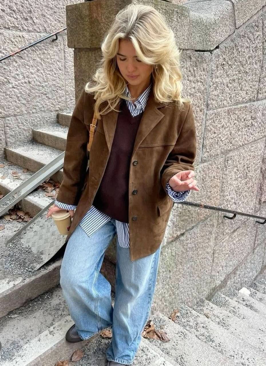 Romy Suede Button Jacket