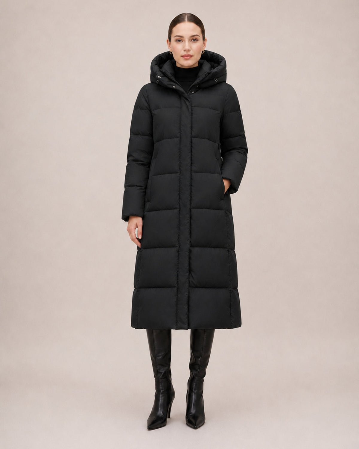 Rosalie | Long Hooded Puffer Coat