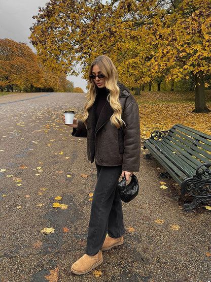 Rosalind | Shearling Faux Leather Jacket