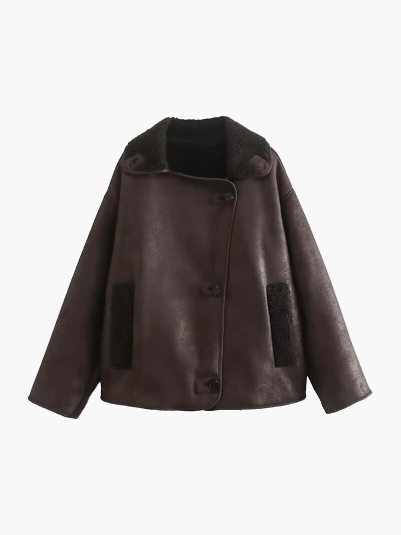 Rosalind | Shearling Faux Leather Jacket