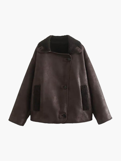 Rosalind | Shearling Faux Leather Jacket