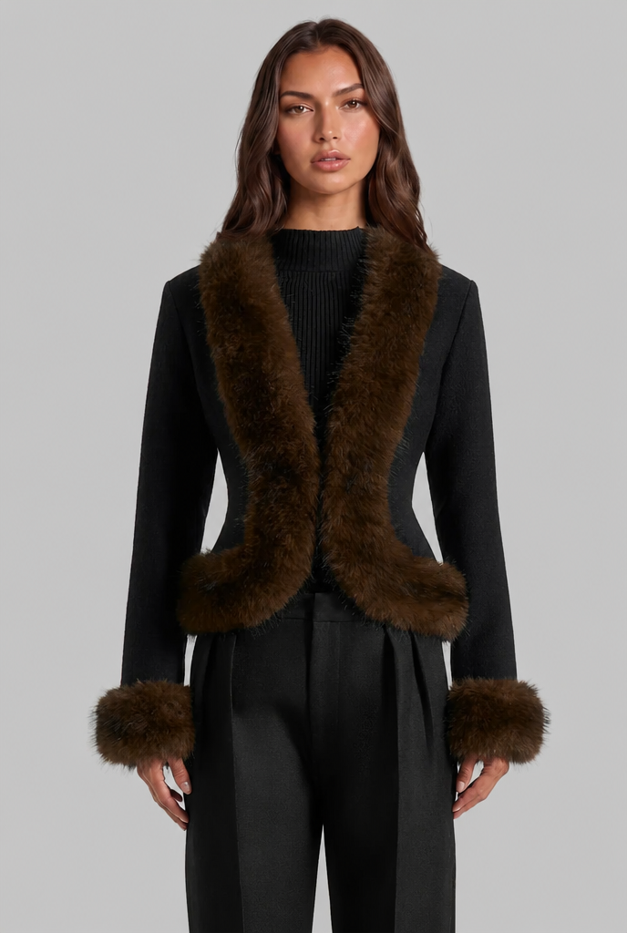 Rosalyn | Faux Fur Trim Jacket