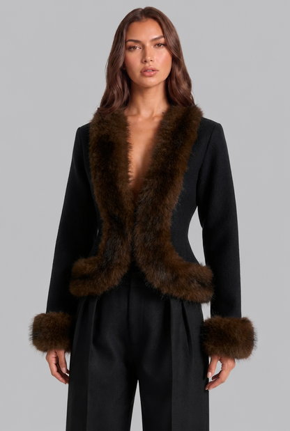 Rosalyn | Faux Fur Trim Jacket