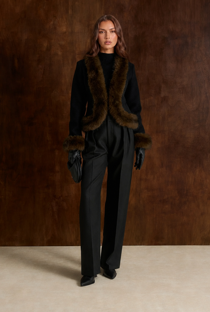 Rosalyn | Faux Fur Trim Jacket