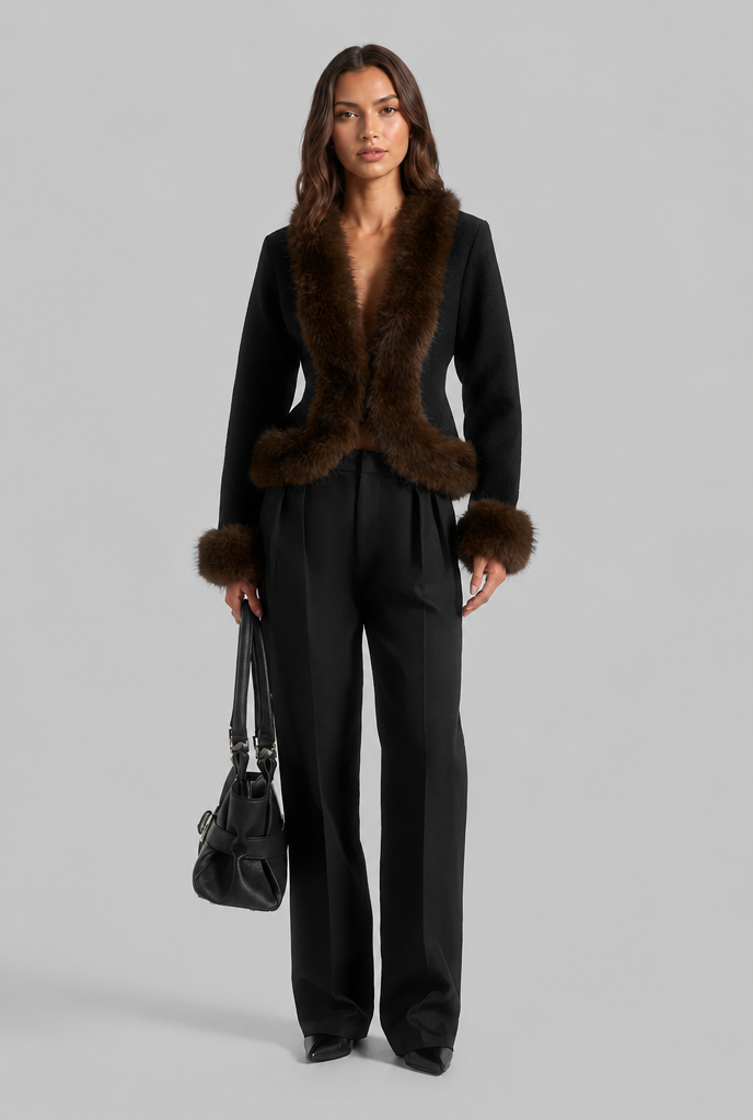 Rosalyn | Faux Fur Trim Jacket